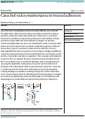 Cover page of Catechol redox maintenance in mussel adhesion