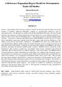 Cover page: A Reference-Dependent Regret Model for Deterministic Trade-off Studies