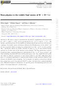 Cover page: New physics in the visible final states of B → D<sup>(∗)</sup> τν