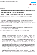 Cover page: Transcriptional regulation of latent feline immunodeficiency virus in peripheral CD4+ T-lymphocytes.