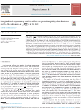 Cover page: Longitudinal asymmetry and its effect on pseudorapidity distributions in Pb–Pb collisions at s NN = 2.76 &nbsp;TeV