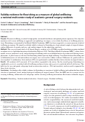 Cover page: Validity evidence for flourishing as a measure of global wellbeing: a national multicenter study of academic general surgery residents.