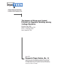 Cover page: The Impact of Prices and Control Policies on Cigarette Smoking among College Students