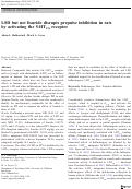 Cover page: LSD but not lisuride disrupts prepulse inhibition in rats by activating the 5-HT2A receptor