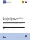 Cover page: Gravitational-Wave Instabilities in Rotating Compact Stars