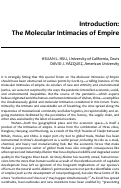 Cover page: Introduction: The Molecular Intimacies of Empire