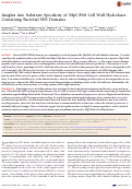 Cover page: Insights into Substrate Specificity of NlpC/P60 Cell Wall Hydrolases Containing Bacterial SH3 Domains