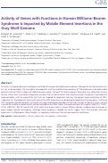 Cover page: Activity of genes with functions in human Williams-Beuren Syndrome are impacted by mobile element insertions in the gray wolf genome