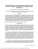 Cover page: Experimental recovery of absorption, scattering, and fluorescence parameters in highly scattering media from a single frequency measurement