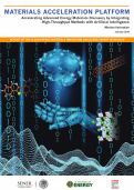 Cover page of <strong>Materials Acceleration Platform</strong> Accelerating Advanced Energy Materials Discovery by Integrating High-Throughput Methods with Artificial Intelligence 