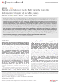 Cover page: Spatial correlation of elastic heterogeneity tunes the deformation behavior of metallic glasses