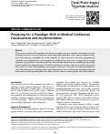 Cover page: Preparing for a Paradigm Shift in Medical Conference Development and Implementation.