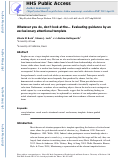 Cover page: Whatever You Do, Don’t Look at the . . .: Evaluating Guidance by an Exclusionary Attentional Template