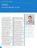 Cover page: CRNA: A Fresh Breath of Air