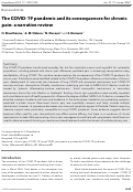 Cover page: The COVID-19 pandemic and its consequences for chronic pain: a narrative review.