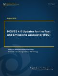 Cover page of MOVES 4.0 Updates for the Fuel and Emissions Calculator (FEC)