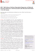 Cover page: HIV-1 Nef Induces Hck/Lyn-Dependent Expansion of Myeloid-Derived Suppressor Cells Associated with Elevated Interleukin-17/G-CSF Levels