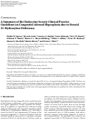 Cover page: A Summary of the Endocrine Society Clinical Practice Guidelines on Congenital Adrenal Hyperplasia due to Steroid 21-Hydroxylase Deficiency