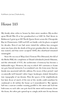 Cover page: House 103