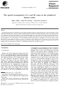 Cover page: The spatial arrangement of L and M cones in the peripheral human retina