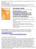 Cover page: Randomised controlled pilot trial of mindfulness training for stress reduction during pregnancy