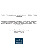 Cover page: Parallel I/O, Analysis, and Visualization of a Trillion Particle Simulation
