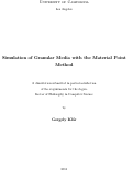 Cover page: Simulation of Granular Media with the Material Point Method