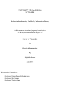 Cover page: Robust Online Learning Enabled by Information Theory