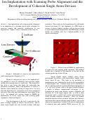 Cover page: Ion Implantation with Scanning Probe Alignment and the Developement of Coherent Single Atom Devices