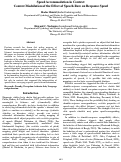 Cover page: Speed Accommodation in Context: Context Modulation of the Effect of Speech Rate on Response Speed