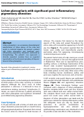 Cover page: Lichen planopilaris with significant post-inflammatory pigmentary alteration