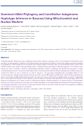 Cover page: Dominant allele phylogeny and constitutive sub-genome haplotype inference in bananas using mitochondrial and nuclear markers