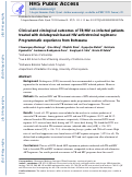 Cover page: Clinical and Virological Outcomes of TB/HIV Coinfected Patients Treated With Dolutegravir-Based HIV Antiretroviral Regimens: Programmatic Experience From Botswana.