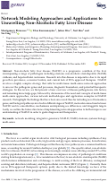 Cover page: Network Modeling Approaches and Applications to Unravelling Non-Alcoholic Fatty Liver Disease.