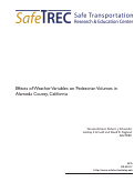 Cover page: Effects of Weather Variables on Pedestrian Volumes in Alameda County, California