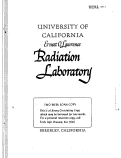 Cover page: THE RADIOCHEMISTEY OF FRANCIUM