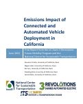 Cover page of Emissions Impact of Connected and Automated Vehicle Deployment in California