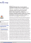 Cover page of Ending publication bias: A values-based approach to surface null and negative results