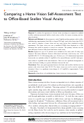 Cover page: Comparing a Home Vision Self-Assessment Test to Office-Based Snellen Visual Acuity