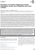 Cover page: Simulation of receptor triggering by kinetic segregation shows role of oligomers and close contacts