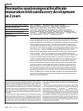 Cover page: Normative spatiotemporal fetal brain maturation with satisfactory development at 2 years.
