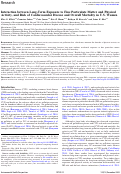 Cover page: Interaction between Long-Term Exposure to Fine Particulate Matter and Physical Activity, and Risk of Cardiovascular Disease and Overall Mortality in U.S. Women.