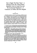 Cover page: 'Get It Right the First Time': A Message from the United States Supreme Court to Land Use and Environmental Regulators--A Comment on <em>Nollan</em> and <em>First English</em>