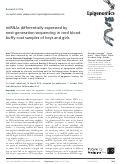 Cover page: miRNAs differentially expressed by next-generation sequencing in cord blood buffy coat samples of boys and girls