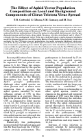 Cover page: The Effect of Aphid Vector Population Composition on Local and Background Components of Citrus Tristeza Virus Spread