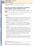 Cover page: Early signs of anomalous neural functional connectivity in healthy offspring of parents with bipolar disorder.