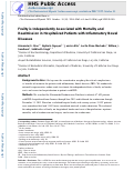 Cover page: Frailty Is Independently Associated with Mortality and Readmission in Hospitalized Patients with Inflammatory Bowel Diseases