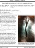 Cover page: Rare Radiological Pattern of Diffuse Esophageal Spasm