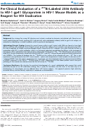 Cover page: Pre-Clinical Evaluation of a 213Bi-Labeled 2556 Antibody to HIV-1 gp41 Glycoprotein in HIV-1 Mouse Models as a Reagent for HIV Eradication