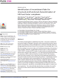 Cover page: Identification of recombinant Fabs for structural and functional characterization of HIV-host factor complexes